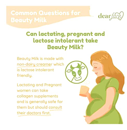 Dear Face Beauty Milk Japanese Collagen MELON Drink - 50,000mg Hydrolyzed Collagen, 6.3 Ounce (Pack of 1)