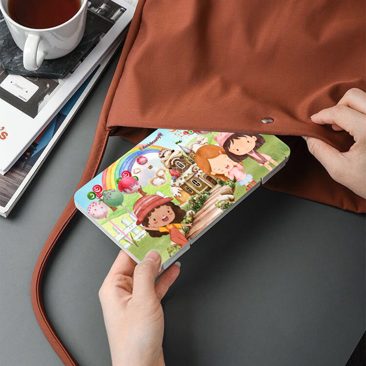 Mask Storage Box|Plastic - Watercolor, Candy, Pastel, Lollypops, Chocolate, Treats, Dessert, Girls, Friends, Rainbow, Candy Shop, Hot Air Balloon, Cake Pops, Chocolate Clouds (Designed by Dunbi)