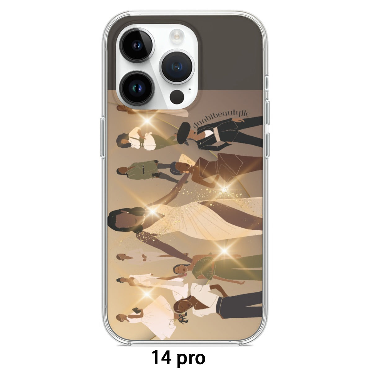 iPhone14 Series Mobile Phone Case | TPU Black Women in Fashion, Style, Trendsetter, Beauty, Edge, Grace, Elegance, Confidence, Glowing, (Designed by Dunbi)