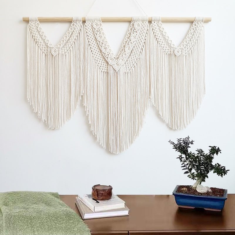 Bohemian Tapestry Cross-border Nordic Hand-woven Hanging Ornaments Simple Decorative Partition Curtain - DunbiBeauty, LLC