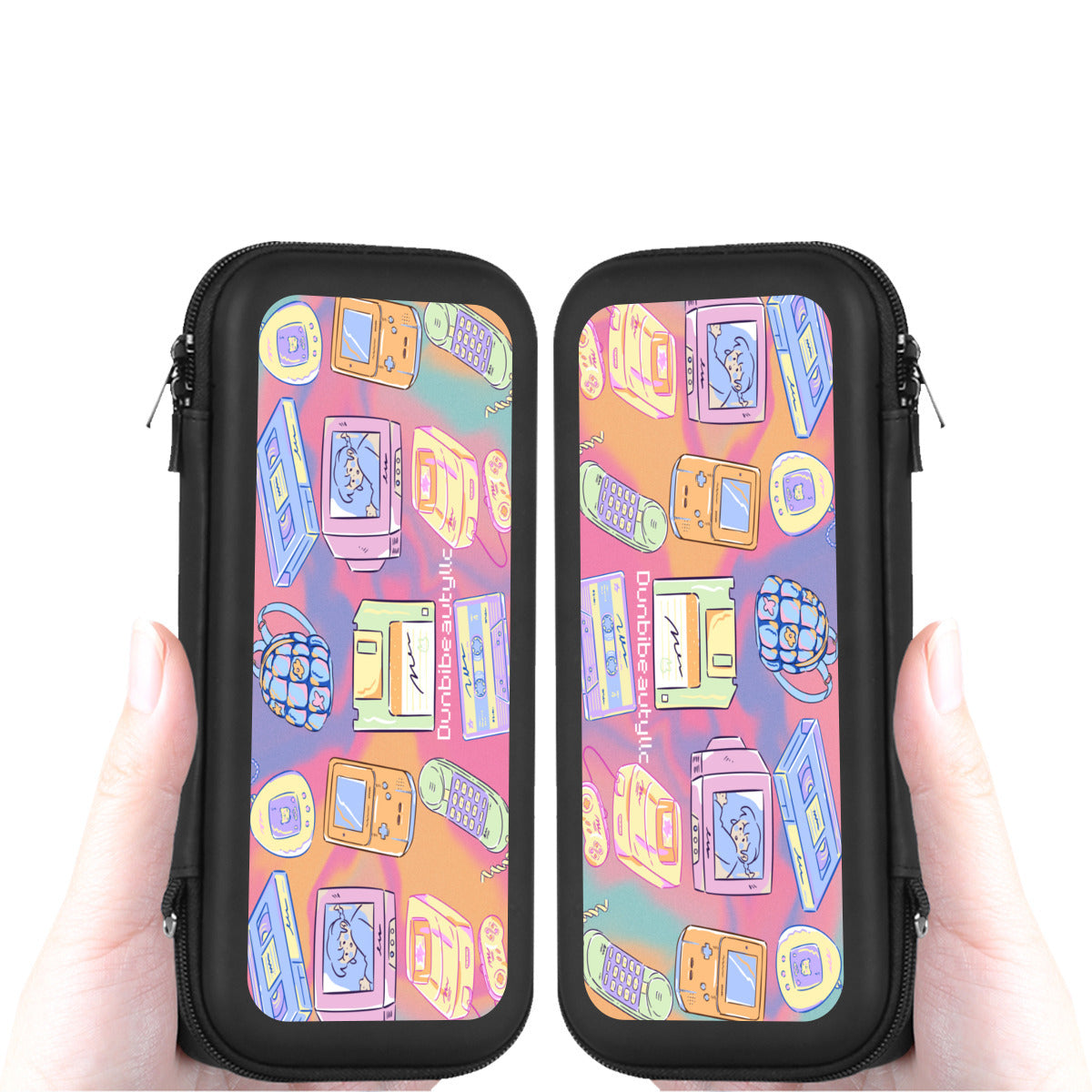 Nintendo Switch Storage Bag (Double-Sided Printing)|Eva Material - Kawaii, Retro, Anime, 90's Themed, Sherbet Colors, Pastel (Designed by Dunbi)