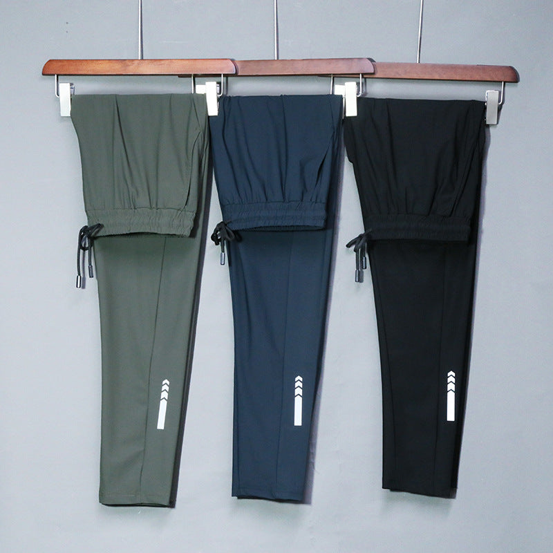 Ice Silk Sports Men's Outdoor Stretch Trousers Casual Men's Trousers