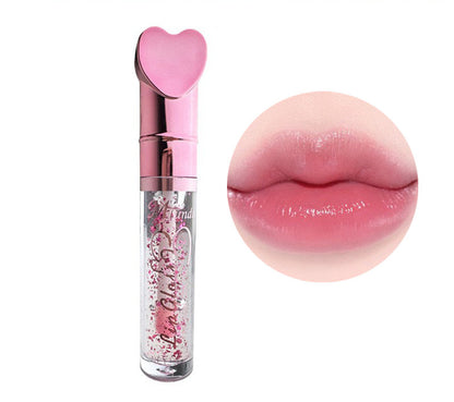 Love Heart-shaped Color Changing No Stain On Cup Lip Lotion Moisturizing