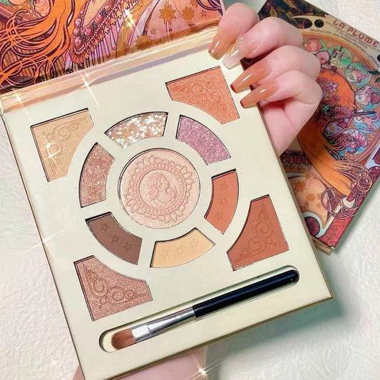 Goddess 11Color Eyeshadow Palette Glitter Pearl Waterproof Blush