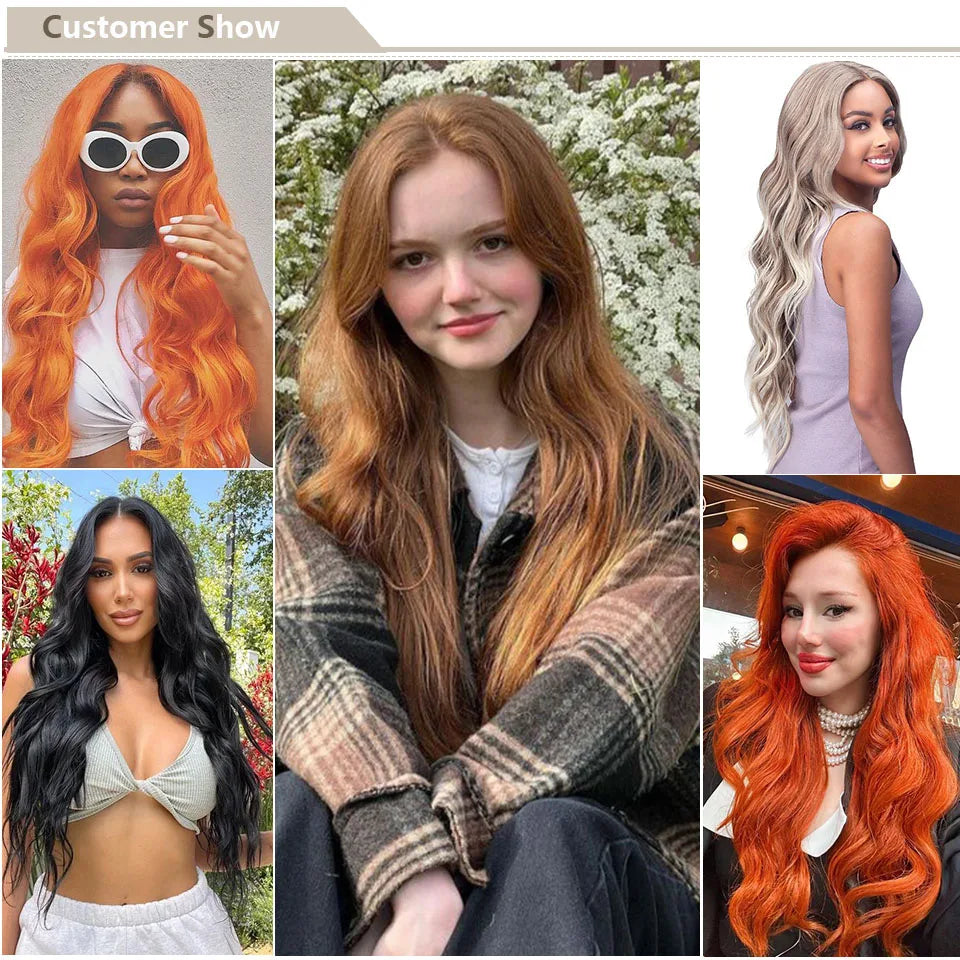 30Inches Ombre Blond T1B/27# 200g Body Wave Brown M816 Piano 27/613 Sliver White 60# Synthetic Hair Weave Bundles Heat Resistant