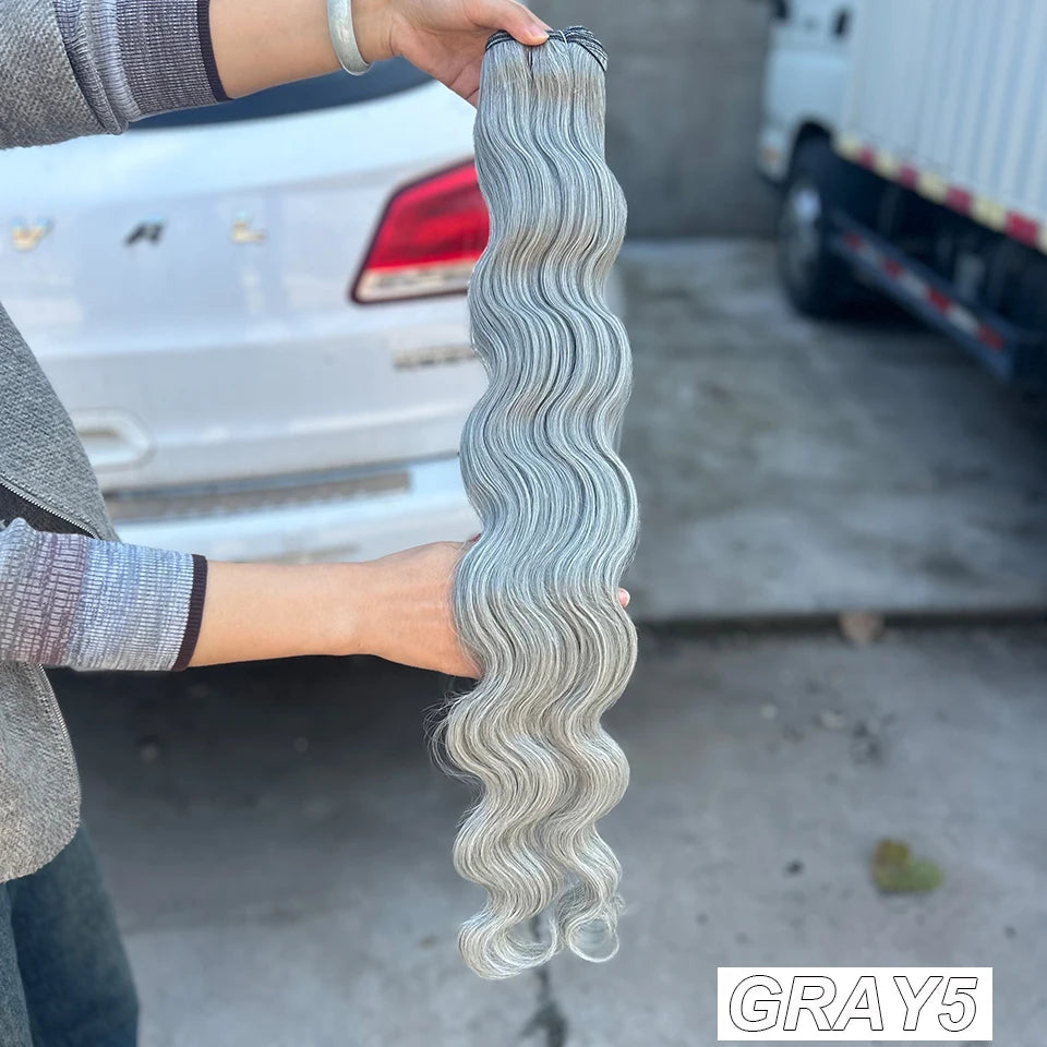 30Inches Ombre Blond T1B/27# 200g Body Wave Brown M816 Piano 27/613 Sliver White 60# Synthetic Hair Weave Bundles Heat Resistant