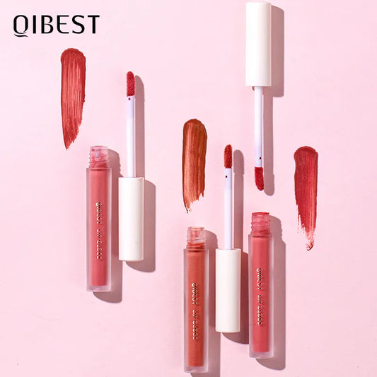 QIBEST Waterproof Liquid Lipstick Lips Makeup Lip Gloss Long Lasting 8 Colors Nude Cosmetic Makeup Matte Lipgloss Lip Tint Matte