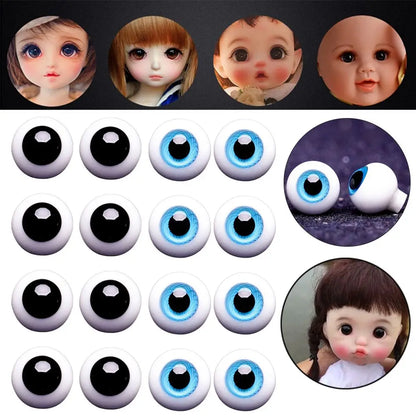 1Pair 6/8/10/12/14 mm Glass Eyes Eyeball For BJD Doll Blue Black Safety Animal Toy Eyes DIY Doll Making Crafts Toy Accessories