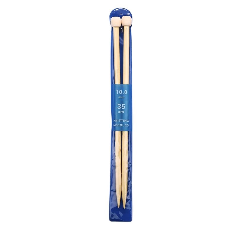 2PCs/Set 35cm Straight Knitting Needles Bamboo/Stainless Steel Crochet Hook DIY Sweater Weave Knitting Tools Sewing Accessory