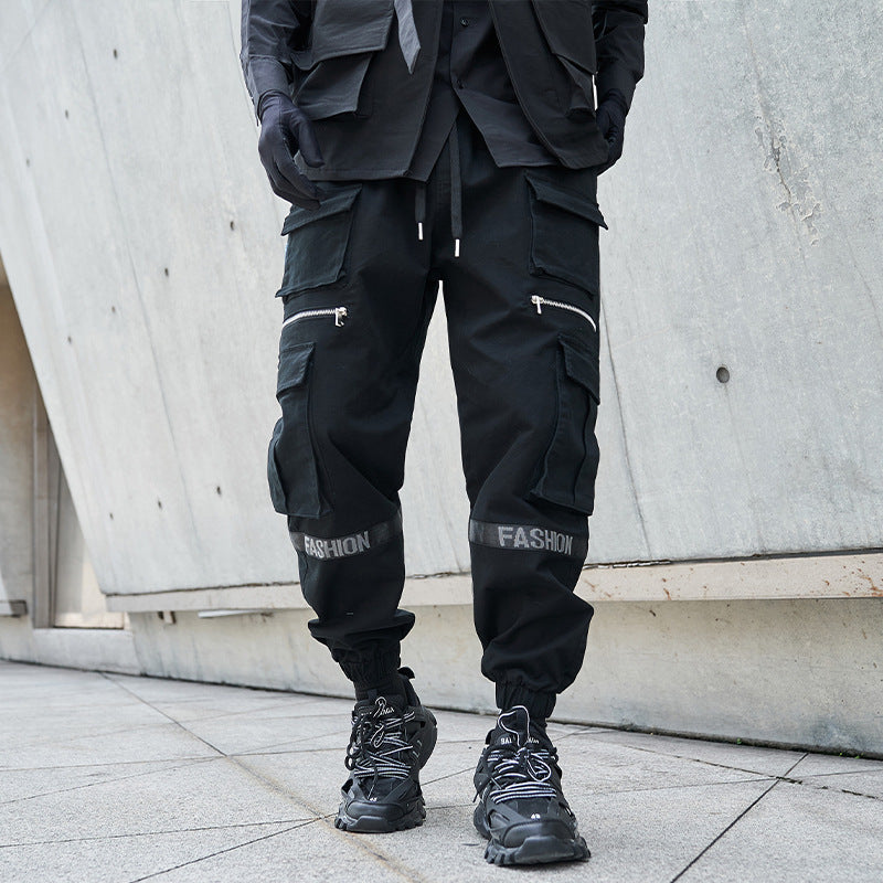 Men's Loose Plus Size Mechanical Style Trousers