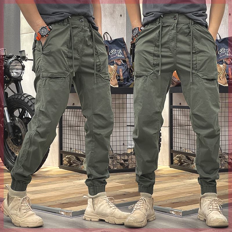 Men's Loose Elastic American Retro Overalls