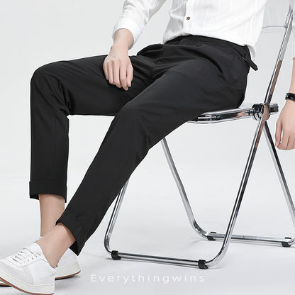 Men's Fashion Casual High Waist Slim Fit Suit Pants