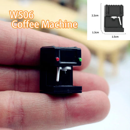 1:12 Scale Miniature Dollhouse Coffee Machine Accessories Blender Juicer Appliance Model Doll Furniture Play Mini Kitchen Toy