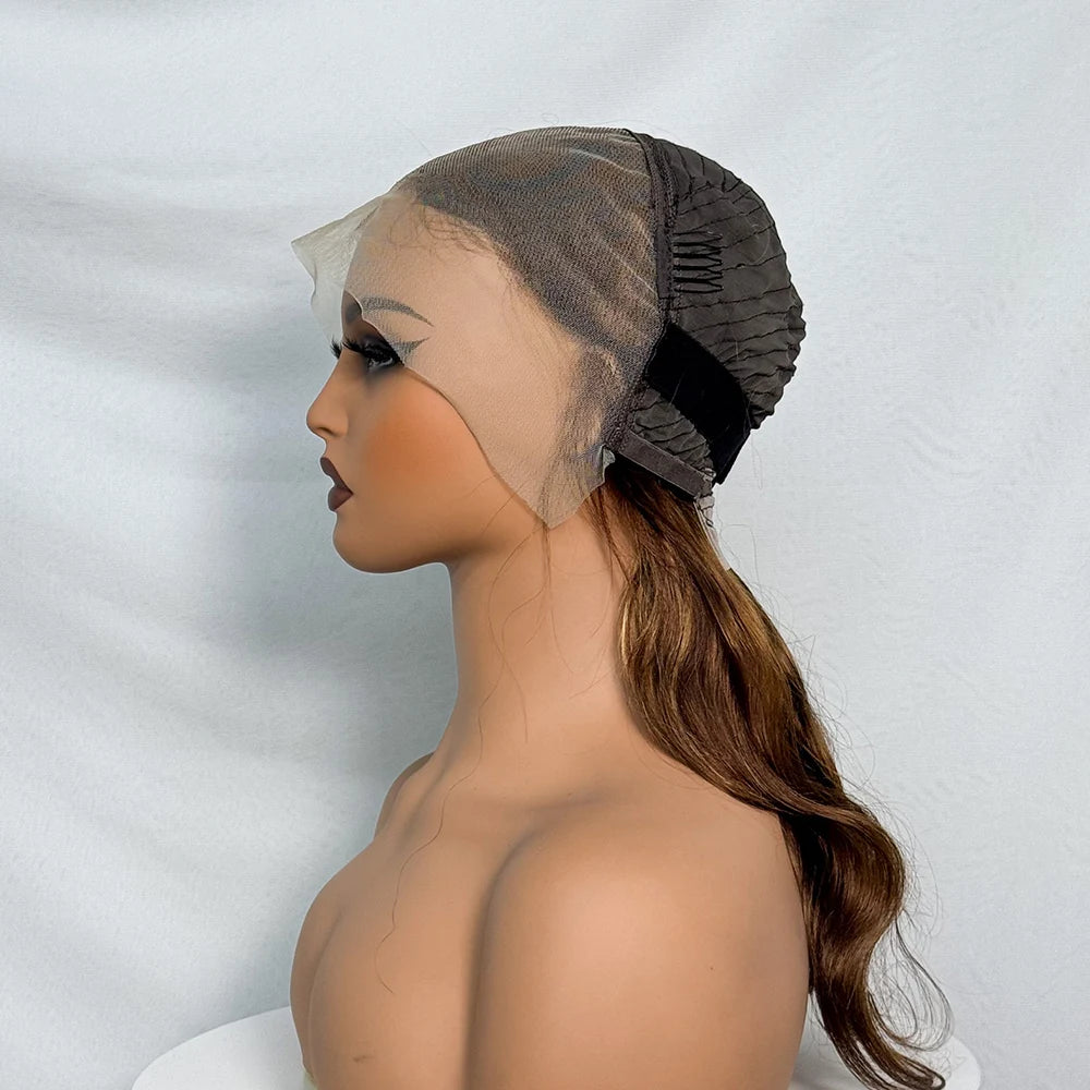 230% Density 12A Hair 20 Inches Body Wave Big Wavy Curly Human Hair Wig 13x4 Transparent Lace Front Human Hair Wig