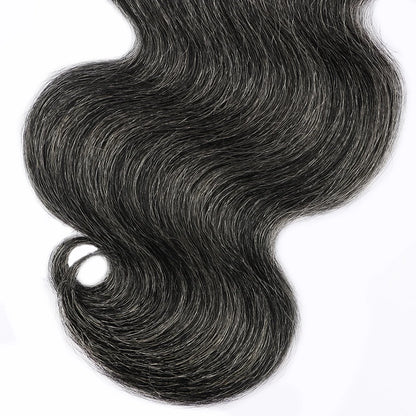 Salt and Pepper Human Hair Bundles Body Wave Natural Gray-White Human Hair Bundles 100g/Pc P1B/Grey Highlight Human Hair Bundles