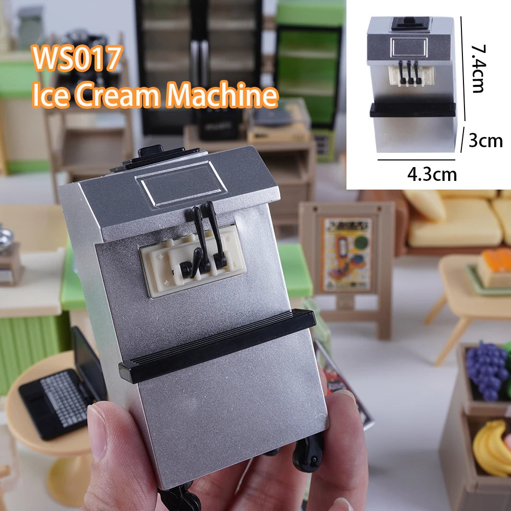 1:12 Scale Miniature Dollhouse Coffee Machine Accessories Blender Juicer Appliance Model Doll Furniture Play Mini Kitchen Toy