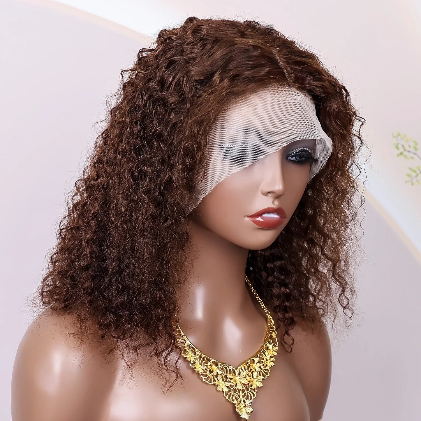 #4 Chocolate Brown Straight Human Hair Wig Chocolate Brown Straight 13x4 Lace Frontal Human Hair Wig  For Women