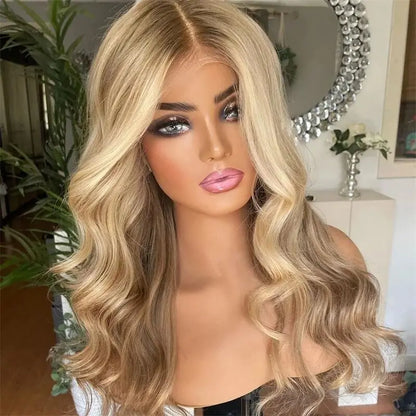 Hot Good Quality Human Hair Wigs Ombre Brown Blonde 13x6 Virgin Hair Wig