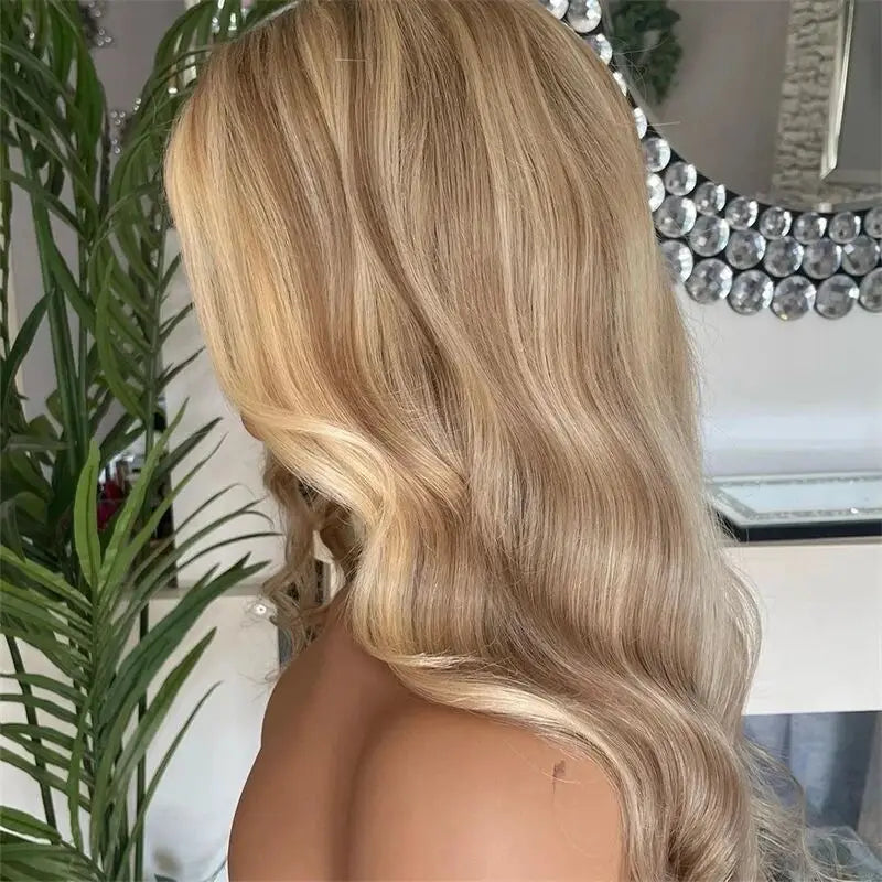 Hot Good Quality Human Hair Wigs Ombre Brown Blonde 13x6 Virgin Hair Wig