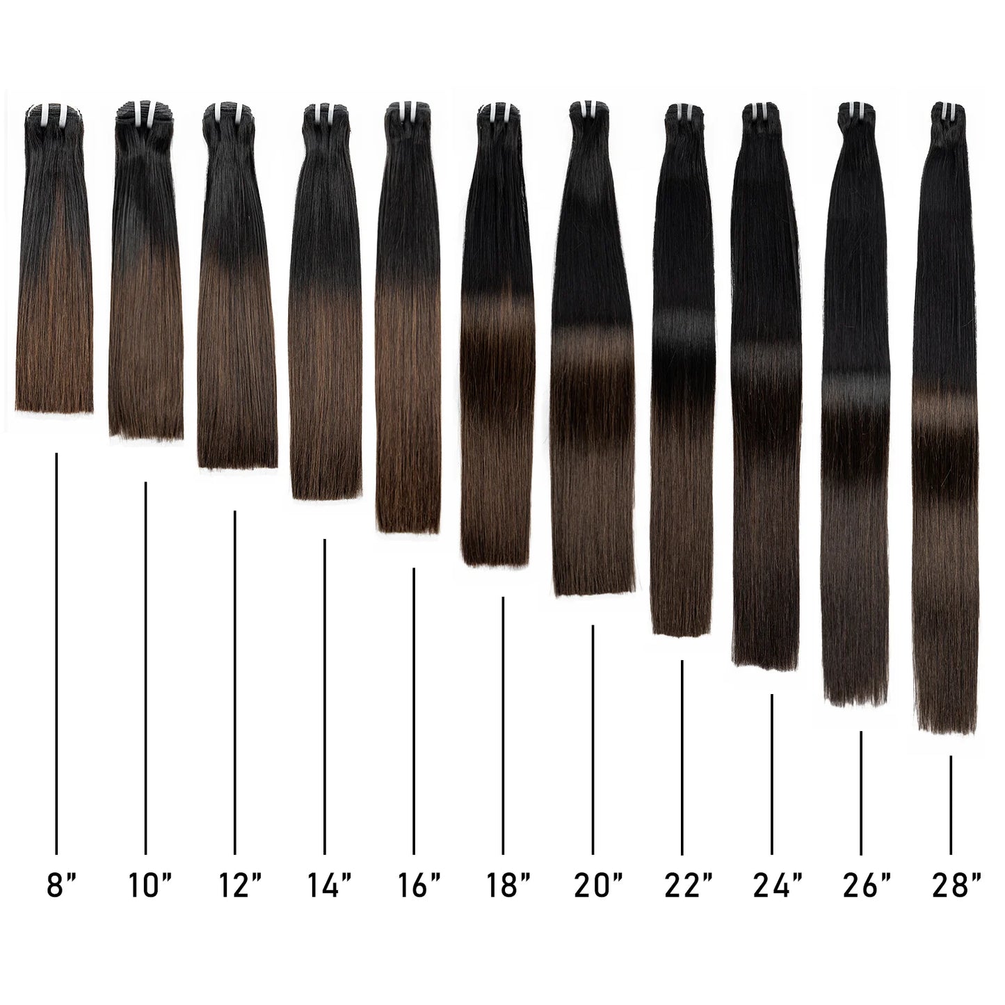 15A Double Drawn Human Hair Bundles Vietnamese Raw Virgin Bone Straight Human Hair Bundles 1BT4 Ombre Hair Extension 100g/bundle