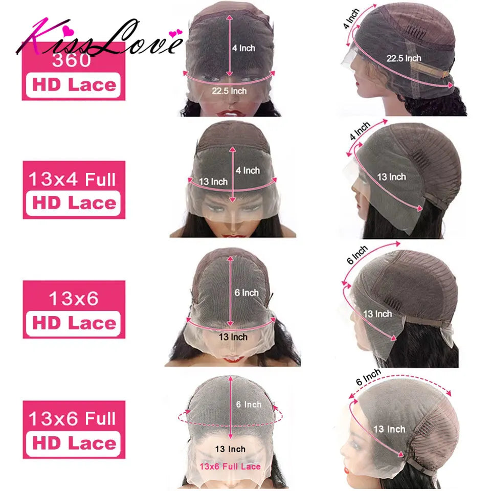 Kinky Straight Human Hair Wigs Ready To Wear 13x4/13x6 HD Lace Front Human Hair Wigs Yaki Frontal Lace Wig 5x5 Lace Closure Wigs