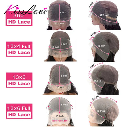 Kinky Straight Human Hair Wigs Ready To Wear 13x4/13x6 HD Lace Front Human Hair Wigs Yaki Frontal Lace Wig 5x5 Lace Closure Wigs