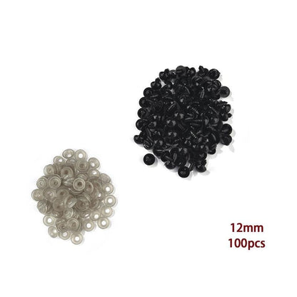 50/100pcs 5-20mm Black Plastic Safety Eyes For Toys Amigurumi Diy Kit Crafts TeddyBear Toy Eye For Doll Decoration Accessories