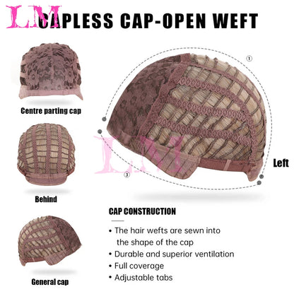 LM Synthetic Long Straight Lolita Wig with Bangs Wig Girl Cute Ombre Pink Blonde Black Cosplay Party Halloween Harajuku Wig