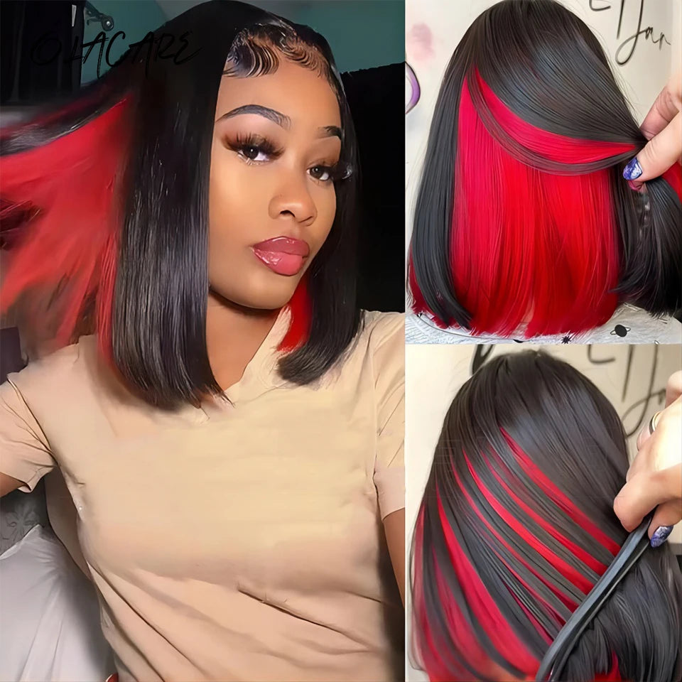 Long Wavy Wave Ombre Black Brown Purple Cosplay Wigs Heat Resistant Synthetic Wigs Middle Part Natural Lolita Wigs For Women