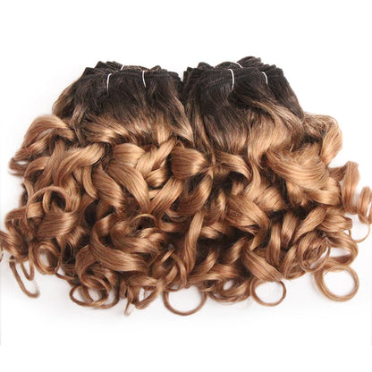 Curly Human Hair Bundles 100% Human Hair Bundles Brazilian Hair Weave Bundles 6 Pcs/Lot Color 1B/2/4/30/33/99J Curly Hair