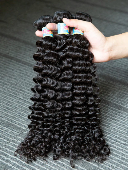 Burmese Loose Curly 100% Human Hair Bundles 30 34 Inch Deep Wave Bundles Human Hair Water Wave Remy Raw Extensions Hair Weave