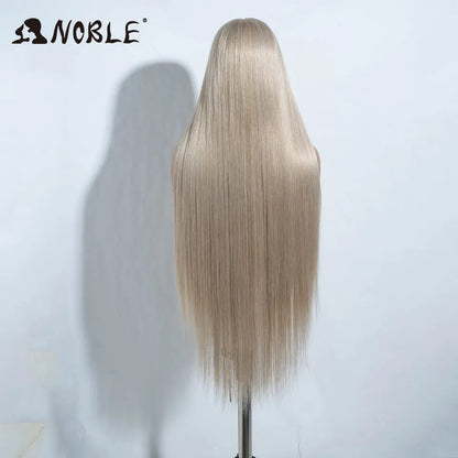 Noble Cosplay Wigs For Black Women Straight Synthetic Lace WIg 38 Inch Ombre Blonde Lace Wig Cosplay Blonde Synthetic Lace Wig