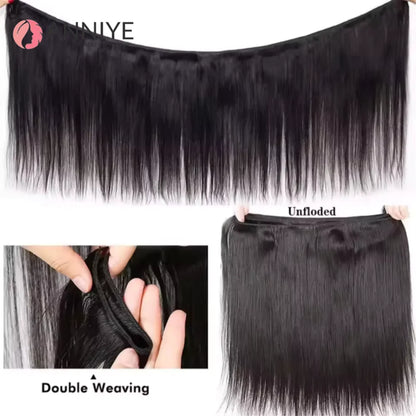 Straight Bundles Human Hair Brazilian Human Hair Bundles Remy Extensions 1/3/4 Bundle Raw Hair Extensions Wholesale Long Hair