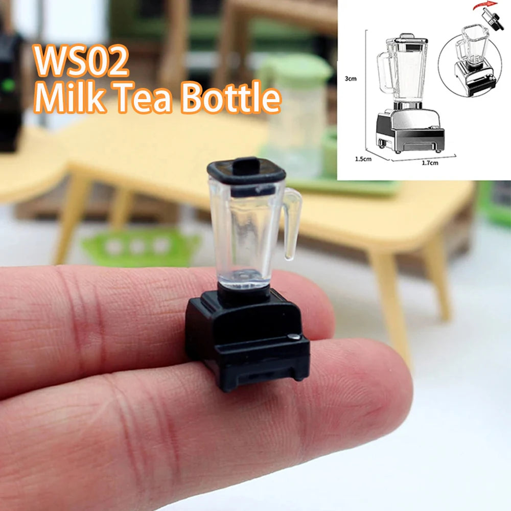 1:12 Scale Miniature Dollhouse Coffee Machine Accessories Blender Juicer Appliance Model Doll Furniture Play Mini Kitchen Toy
