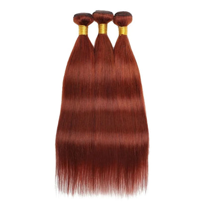 Straight Hair Bundles Human Hair 1/3/4 Pcs Virgin honey blond Hair Bundles Chocolate Brown reddish brown Straight Bundles