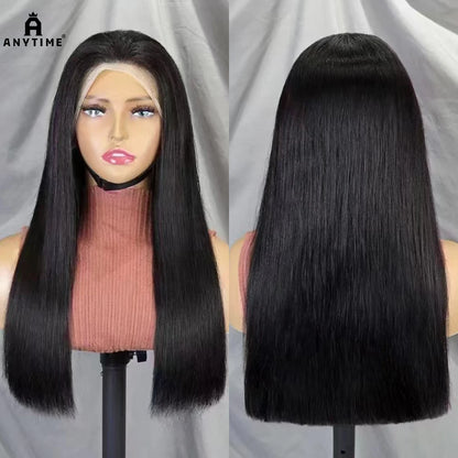 Double Drawn 13x4 Transparent Lace Front Human Hair Wig 12A Hair 350% Density Straight Human Hair Wig Frontal Wigs for Women