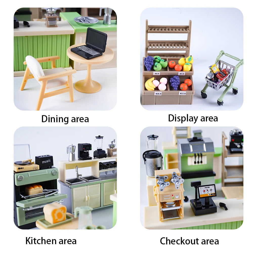 1:12 Scale Miniature Dollhouse Coffee Machine Accessories Blender Juicer Appliance Model Doll Furniture Play Mini Kitchen Toy