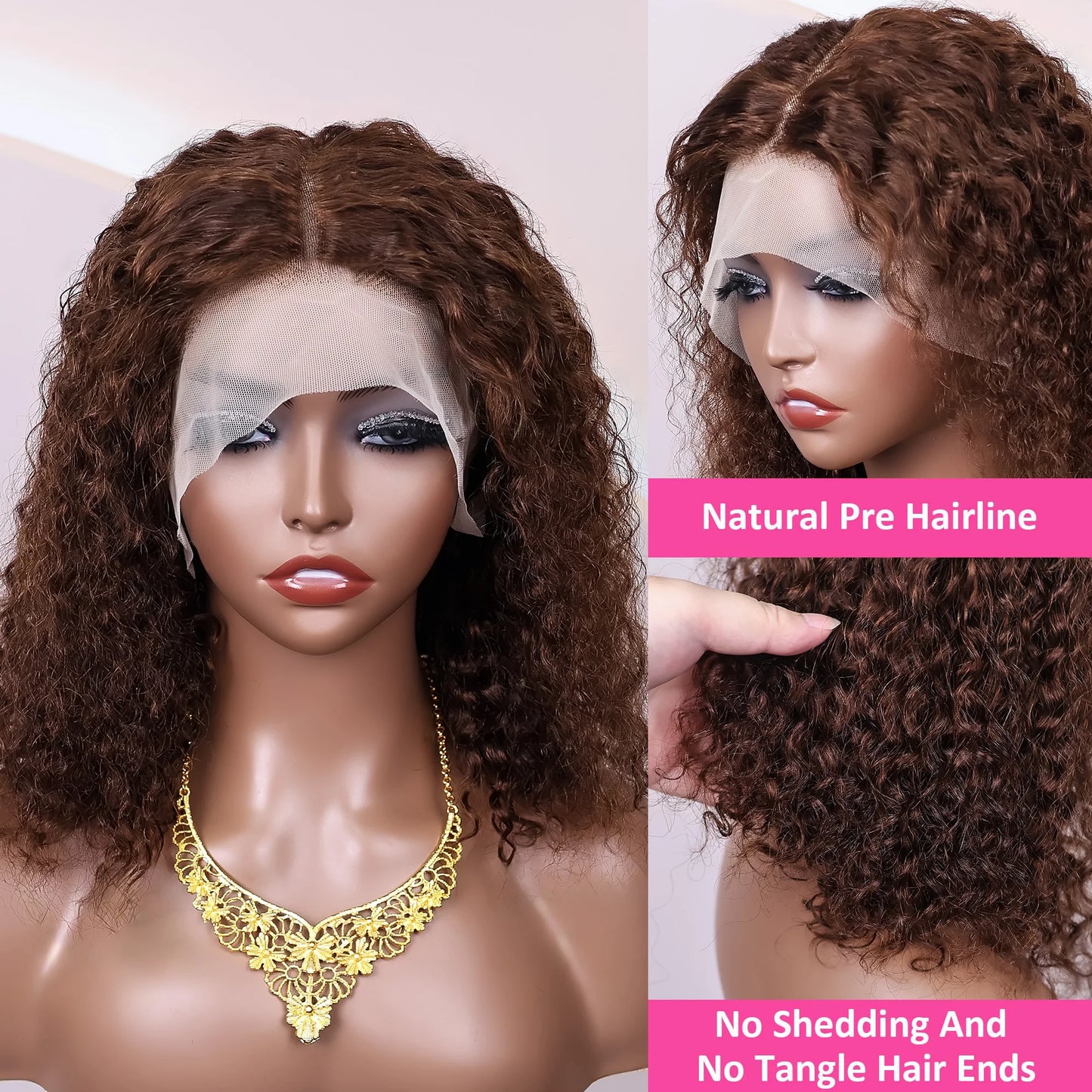 #4 Chocolate Brown Straight Human Hair Wig Chocolate Brown Straight 13x4 Lace Frontal Human Hair Wig  For Women