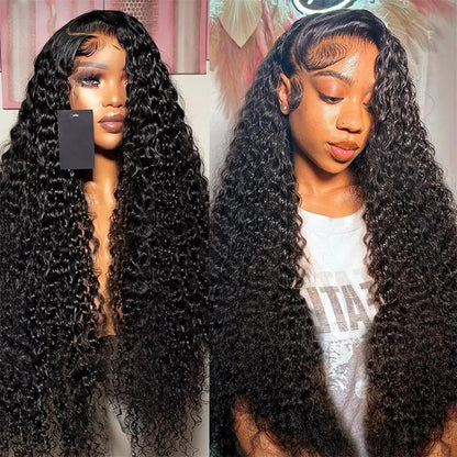 Curly Human Hair Wigs For Women Water Wave Lace Front Wig 13x4 13x6 Lace Frontal Deep Wave Wig 100% Human Hair Hd Lace Wigs