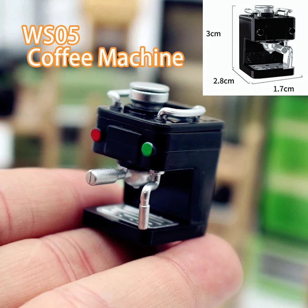 1:12 Scale Miniature Dollhouse Coffee Machine Accessories Blender Juicer Appliance Model Doll Furniture Play Mini Kitchen Toy
