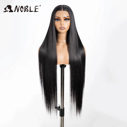 Noble Cosplay Wigs For Black Women Straight Synthetic Lace WIg 38 Inch Ombre Blonde Lace Wig Cosplay Blonde Synthetic Lace Wig