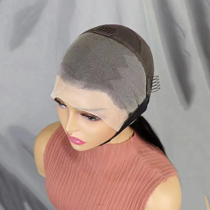 Double Drawn 13x4 Transparent Lace Front Human Hair Wig 12A Hair 350% Density Straight Human Hair Wig Frontal Wigs for Women