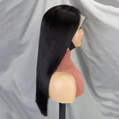 Double Drawn 13x4 Transparent Lace Front Human Hair Wig 12A Hair 350% Density Straight Human Hair Wig Frontal Wigs for Women