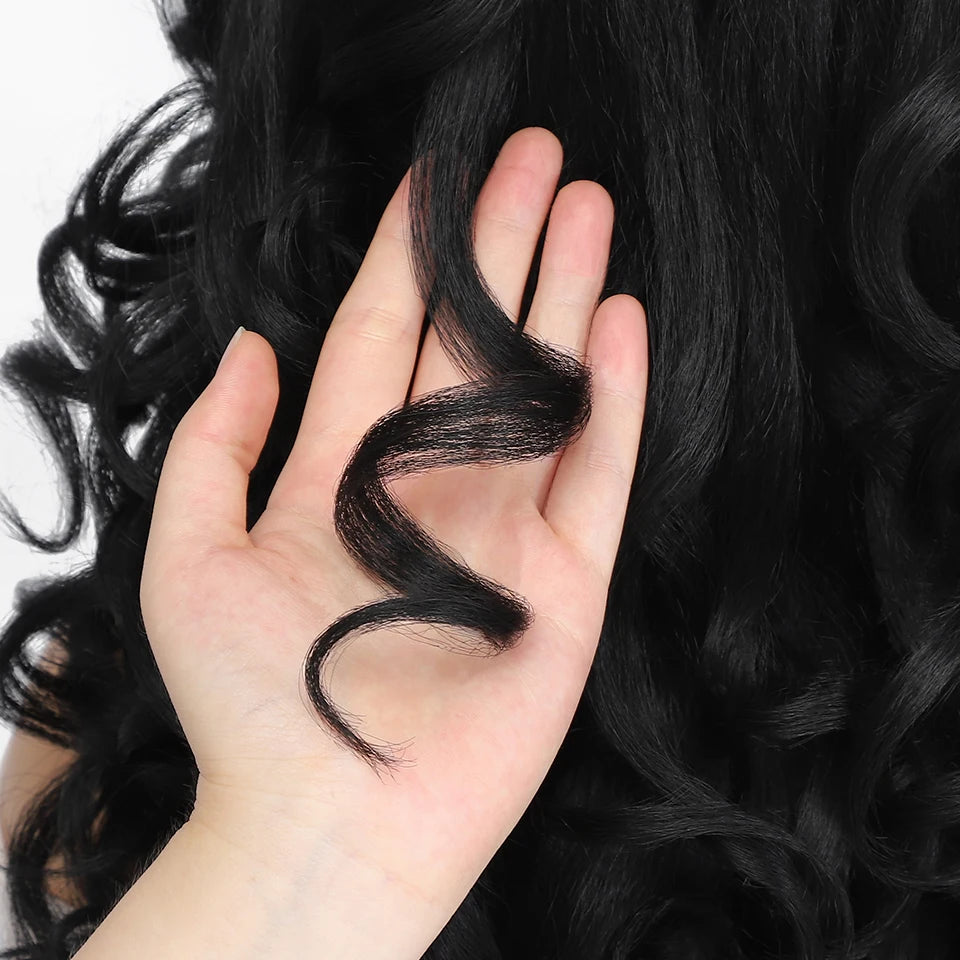 Black Brown Curly Wig Synthetic Lace Front Wigs For Women Blonde Orange Female Lace Wig 13X4X1 Cosplay Hair Daily Use