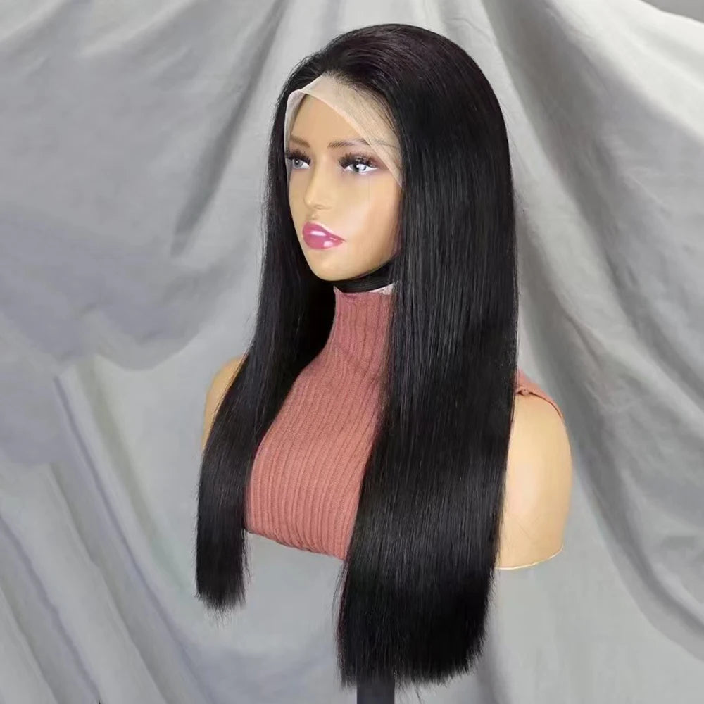 Double Drawn 13x4 Transparent Lace Front Human Hair Wig 12A Hair 350% Density Straight Human Hair Wig Frontal Wigs for Women