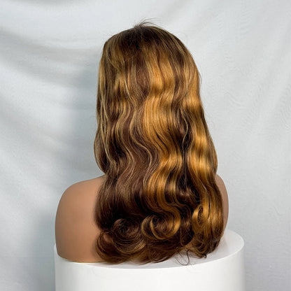 230% Density 12A Hair 20 Inches Body Wave Big Wavy Curly Human Hair Wig 13x4 Transparent Lace Front Human Hair Wig