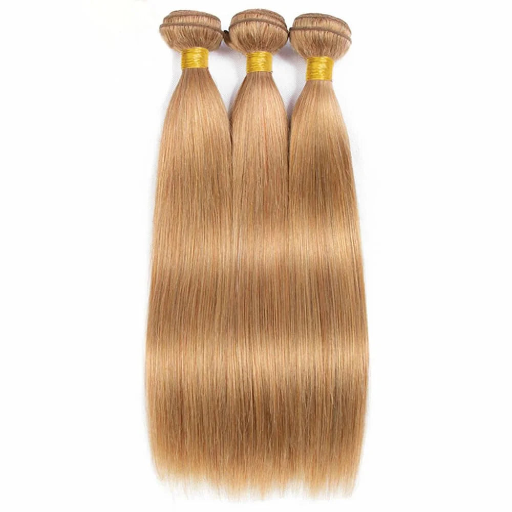 Straight Hair Bundles Human Hair 1/3/4 Pcs Virgin honey blond Hair Bundles Chocolate Brown reddish brown Straight Bundles