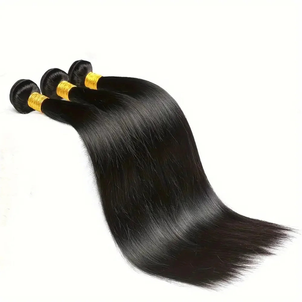 Straight Human Hair Bundles Brazilian Weave Human Hair Bundles Top Quality Natural Black Bundles Human Hair Remy Hair