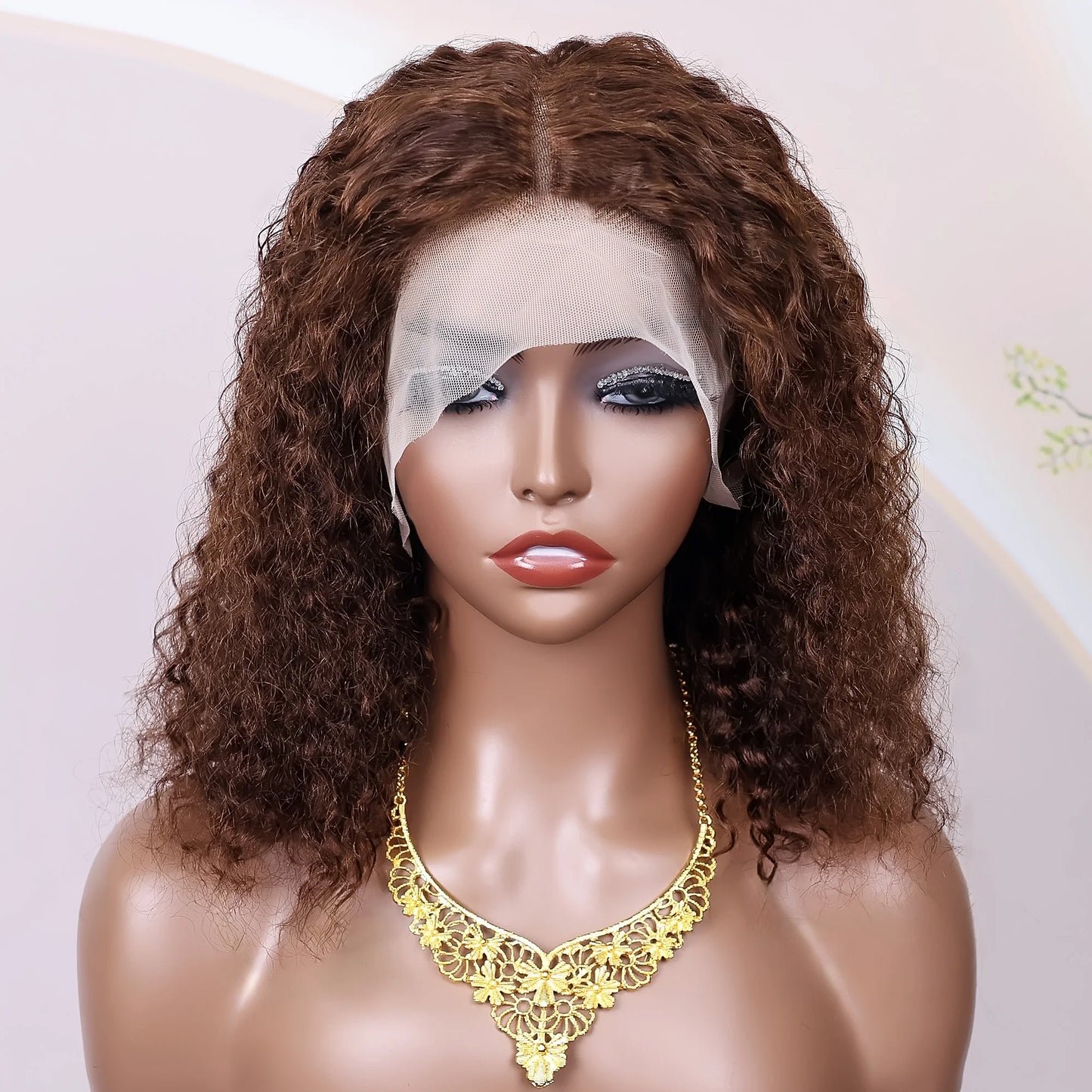 #4 Chocolate Brown Straight Human Hair Wig Chocolate Brown Straight 13x4 Lace Frontal Human Hair Wig  For Women