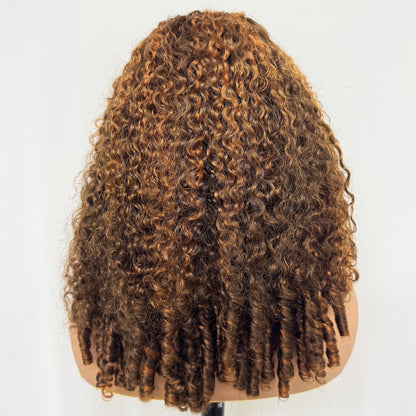 300% Density Burmese Curly Human Hair Wig 5x5 Transparent Lace Closure Glueless Pixie Curly Remy Human Hair Wig for Black Women